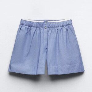 Zara Striped Poplin Boxer Shorts